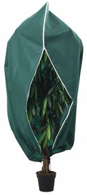 vidaXL Protecție de fleece pt plante, cu fermoar, 70 g/m², 3,93x3 m