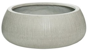 Ghiveci Eileen, gri deschis (canelare verticală), dimensiuni multiple - ghivece ceramice Mărime: XL - v. 14 cm, ⌀ 36 cm