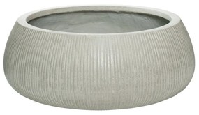 Květináč Eileen, barva světle šedá (vertikální vroubkování), více velikostí - PotteryPots Mărime: XL - v. 14 cm, ⌀ 36 cm