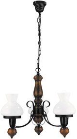 Rabalux Petronel lampă suspendată 3x60 W negru-maro 7078