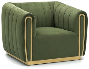 Fotoliu stil modern Santorini Velvet 1 verde inchis