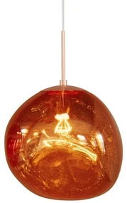 Lustra, Pendul modern cu glob sticla cupru LIQUID DIAMOND 35cm