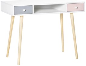 HOMCOM Birou cu sertare pentru copii, Camera copii MDF, 100x48x76.5 cm, Multicolor