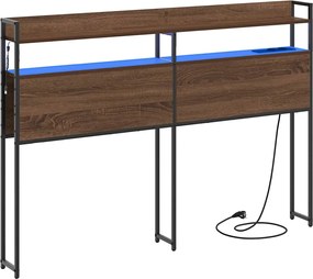 vidaXL Tăblie de depozitare cu raft Stejar brun 135 cm Lemn compozit