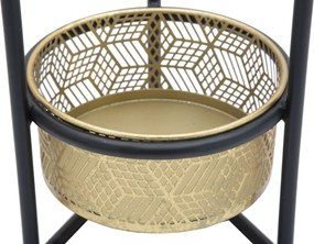 Jardiniera, Suport cu 2 vase metalice pentru flori DOPPIO H-80cm