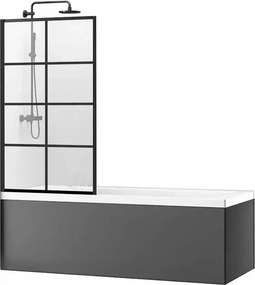 Paravan de cada Rea Lagos-1 negru 80x140 cm mobil