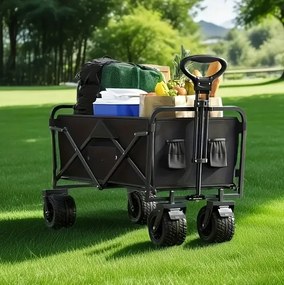 Cărucior de transport pliabil - premium 150 L Portocalie