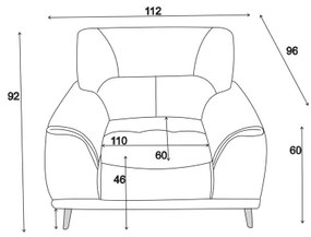Fotoliu LIVORNO bej, design modern și confortabil