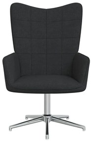 327991 vidaXL Scaun de relaxare, negru, material textil