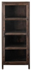Vitrina maro, din lemn cu aspect clasic, Marl