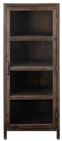 Vitrina maro, din lemn cu aspect clasic, Marl