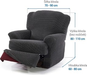 Nueva Textura Huse care se întind foarte bine NIAGARA antracit fotoliu de relaxare (l. 70 - 90 cm)