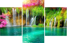 Tablou - Cascada, Lacurile Plitvice, Croația (90x60 cm)