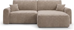 Coltar extensibil reversible NORDEN TILIA 250x140 cm, maro deschis