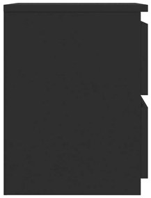 Noptiere, 2 buc., negru, 30 x 30 x 40 cm, PAL 2, Negru