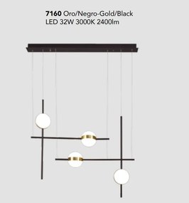 Lustra LED design Art Deco cu 4 surse de lumina Cuba