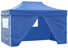 vidaXL Cort de petrecere pliabil cu 4 pereți, albastru, 3 x 4 m, oțel