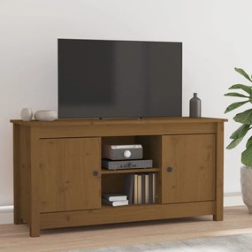 Comoda TV, maro miere, 103x36,5x52 cm, lemn masiv de pin 1, maro miere