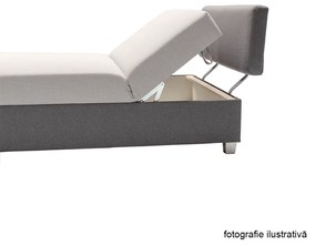 Pat de zi poziţionabil, gri închis/model, DOMEN NEW