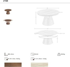 Masuta extensibila design LUX Walnut