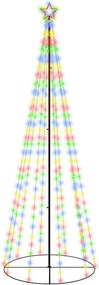 vidaXL Brad de Crăciun conic, 310 LED-uri, multicolor, 100x300 cm