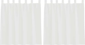 vidaXL Perdele Voile cu Bucle 2 buc Alb 140x140 cm