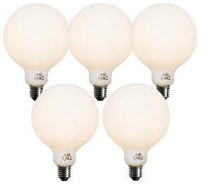 Set 5 Becuri LED E27 Dimmabile Opal G125 5W 450 lm 3000K