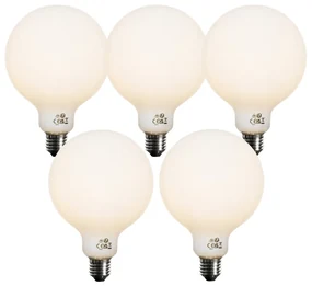 Set 5 Becuri LED E27 Dimmabile Opal G125 5W 450 lm 3000K