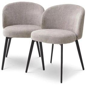 Set de 2 scaune design LUX Lloyd, Sisley gri