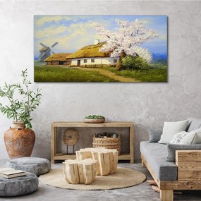 Tablou canvas Pictură Village Cottage