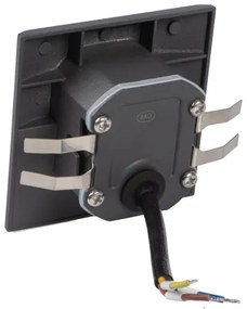 Kanlux 39131 - Aplica LED pentru trepte EXIN cu senzor, 2,5W/230V, 3000K, IP65, antracit, pătrată