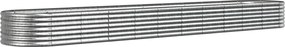 vidaXL Strat înălțat grădină 440x80x36 cm oțel galvanizat