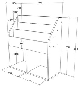 Raft haaus Lugo, Alb, 72 x 31 x 79 cm