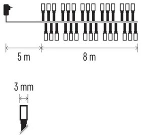 Instalație LED de Crăciun de exterior 400xLED/13m IP44 alb rece