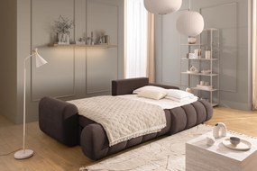 Colțar extensibil pentru dormit Lutario Mini dreapta - șenilă maro Vibe 26