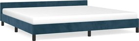 vidaXL Cadru de pat fără saltea, albastru închis, 200x200 cm, catifea