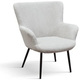 Fotoliu Cielo, structura metalica, Catifea Reiata - GRI INCHIS