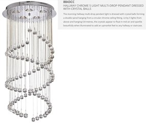 Lustra cristal design modern 39cm Hallway 5L 8843CC SRT