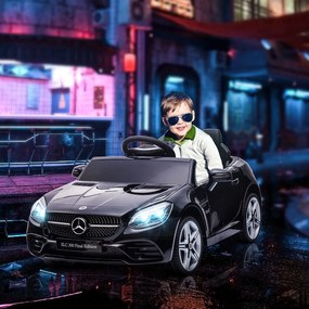 AIYAPLAY Mașină Electrică pentru Copii 3-6 Ani cu 2 Motoare, Telecomandă și Design Sportiv, Dimensiuni 107x62,5x44 cm, Negru | Aosom Romania