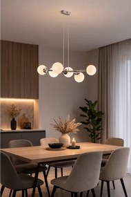 Brilagi - Lustră suspendată pe cablu MALONY, 6 x E14, max. 20W, 230V, crom lucios