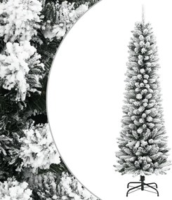 vidaXL Brad de Crăciun artificial slim cu zăpadă pufoasă 240 cm PVC&PE