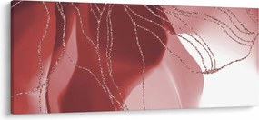 Tablou - Floare abstractă roșie N⁰1 (120x50 cm)