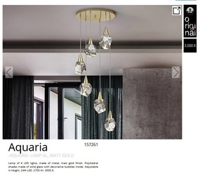 Lustra cu 6 Pendule LED design modern decorativ Aquaria aurie