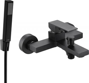 Mexen Uno R77 baterie cadă cu set de duș, neagră - 7143R77-70