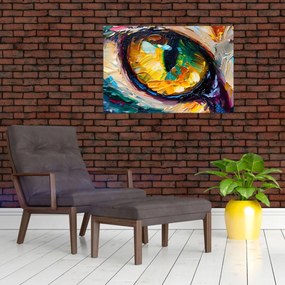 Tablou - Ochi de pisică Pictură (90x60 cm)