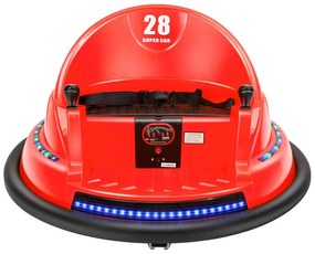Dodgem electric pentru copii, 6V, cu baterie si telecomanda, rosu