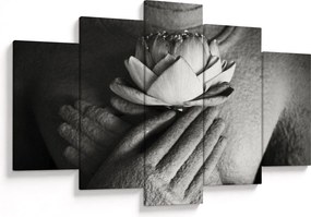 Tablou - Lotus în mâinile lui Buddha (150x105 cm)