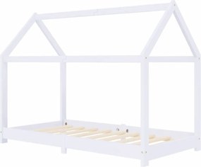 vidaXL Cadru pat de copii, alb, 80x160 cm, lemn masiv de pin