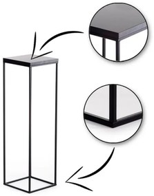 Suport pentru flori BASICLOFT 80x24 cm, negru