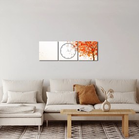 Tablou - Copac în vâmnt (cu ceas) (90x30 cm)
